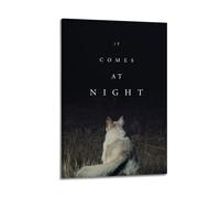 ASHDRUWQHR Impression sur toile « It Comes at Night » - Impression d'art mural esthétique - Peinture d'art moderne pour salon - 60 x 90 cm - Style cadre