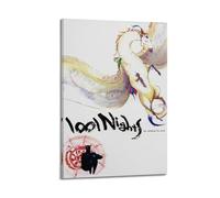 ASHDRUWQHR Poster 1001 Nuits - Couverture sur toile - Impression d'art mural esthétique - Peinture d'art moderne pour salon - 40 x 60 cm - Style cadre