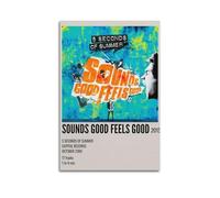 ASHDRUWQHR Sounds Good Feels Good by 5 Seconds of Summer Poster sur toile Impression d'art mural esthétique Peinture moderne pour salon 60 x 90 cm Sans cadre