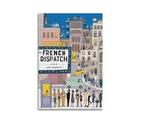 ASHDRUWQHR The French DISPATCH3 Poster sur toile - Impression artistique moderne pour salon - 60 x 90 cm - Style sans cadre