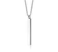 Ashes Collier Keep pour homme, collier de cendres humaines pour hommes, pendentif rectangle argenté en acier inoxydable, One size, Standard, Standard