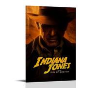 ASHEUQWE Indiana Jones (1) Affiches murales esthétiques sur toile vintage - Décoration pour salon, chambre à coucher - 20 x 30 cm - Style cadre