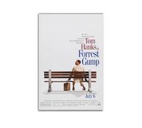 ASHEUQWE Poster de film Forrest Gump - Impression sur toile vintage - Décoration pour salon, chambre à coucher - 30 x 45 cm - Style vintage
