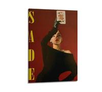 ASHEUQWE Sade Poster mural esthétique sur toile vintage pour salon, chambre à coucher, 30 x 45 cm, style cadre