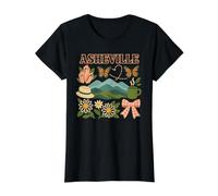 Asheville, Caroline du Nord, Mountain Butterfly Cottagecore Art T-Shirt Graphique avec Valeur
