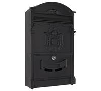 Ashford Boîte aux lettres Style traditionnel Blason royal acier Noir Anthracite
