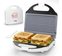 AshGlen Mini Presse à Sandwich Panini en Céramique, Maker à Panini Électrique, Grill à Panini, pour Griller Simultanément des Burgers ou 2 Sandwiches