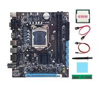 Ashikoi Carte mère H110 + processeur G3930 + DDR4 4 Go 2133 MHz RAM + câble SATA + câble de commutation + graisse thermique + tampon thermique LGA1151