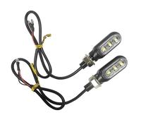 Ashikoi Lot de 2 clignotants 3 LED pour moto - Ambre - Pour guidon de moto et scooter