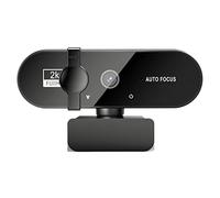 Ashikoi Mini webcam professionnelle 2K Full HD avec microphone autofocus pour PC, ordinateur portable, webcam 2K