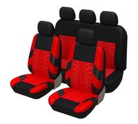 Ashild Housses Siège Voiture pour Dacia Sandero Stepway 3.GEN 2.Gen 2012-2025, 5 Places Ensembles de Housse de Siege Tissu Couvre Sieges Coussin Universel Protection,B/Red