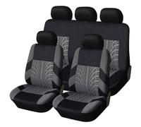 Ashild Housses Siège Voiture pour Dacia Sandero Stepway 5 Sitze, 5 Places Ensembles de Housse de Siege Tissu Couvre Sieges Coussin Universel Protection,C/Grey