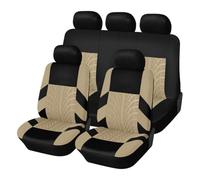 Ashild Housses Siège Voiture pour V-W Golf 6 Golf VI (Typ 1K) 2008-2012, 5 Places Ensembles de Housse de Siege Tissu Couvre Sieges Coussin Universel Protection,D/Beige