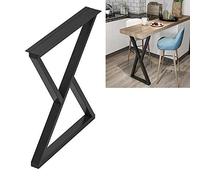 ASHILD Pieds de Table, Pieds de Support de Meubles, Pieds de Cuisine Noirs, Bricolage, Cadre de Bureau en métal Robuste, Hauteur 70cm, 100cm