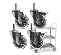 ASHILD Roulette pivotante à Tige de 75 mm M8 x 30 mm | M10x30mm | M12