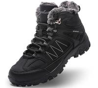 ASHION Bottes d'hiver doublées pour femme - Bottes de neige - Bottes de randonnée - Pointure 36-42, Noir , 42 EU