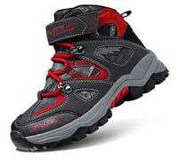ASHION Chaussures de randonnée garçon Chaussures en Coton pour Enfants Bottes de Neige,B rouge,35 EU