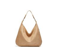Ashioup Sacs fourre-tout en cuir synthétique souple avec fermeture éclair, pour femme, abricot, Taille unique