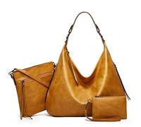 Ashioup Sacs fourre-tout en cuir synthétique souple avec fermeture éclair, pour femme, Taille unique