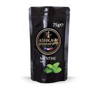 Ashka Premium - Goût chicha Menthe/Mint - Doypack 75g - goût shisha sans ta. b-ac sans nico. t-ine saveur chicha hookah flavor arome narguilé