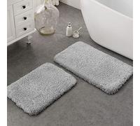 Ashler - Lot de 2 Tapis de Salle de Bain Longs et antidérapants - Tapis de Bain Ultra Doux Absorbant l'eau, Lavable en Machine