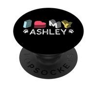 Ashley - Nom de Chien personnalisé Ashley PopSockets PopGrip Adhésif