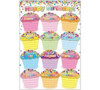 ASHLEY PRODUCTIONS Tableau Smart Poly™, 33 x 48,3 cm, Confettis Happy Birthday, avec œillet