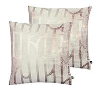 Ashley Wilde Meyer Twin Pack Coussins remplis de Polyester, Quartz/Poudre, 50 x 50cm