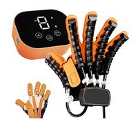 ASHLGQB Gants de Robot de Rééducation, Gants d'exercice des Doigts, 9 Vitesses d'intensité + 3 Modes d'entraînement, écran LCD, pour Patient atteint de Dysfonctionnement