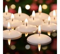Ashlux 5 cm Bougies flottantes 24 Pièces, 5 heures de combustion propre et sans fumée pour mariage, moment romantique, demande en mariage, anniversaire, décoration de fête