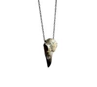 ASHLUYAK Bijoux Collier Halloween Tête de Mort Pendentif Tête d'Oiseau | Chaîne en alliage pour rassemblements à thème, look sombre, style