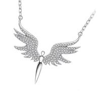 ASHLUYAK Collier de conception d ' aile d ' ange, chaîne de clavicule de | Collier créatif en forme d ' aile d ' ange incrusté de zircons scintillants, idéal pour un usage quotidien et comme