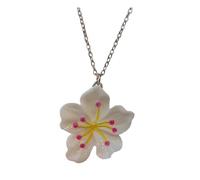 ASHLUYAK Collier en acier inoxydable avec pendentif fleur | Pièce de superposition florale pour un look social