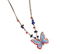 ASHLUYAK Collier médaillon papillon gracieux pour garde-robe moderne | Belle œuvre d ' art sur le thème ethnique pour cadeaux et occasions spéciales avec une mode contemporaine pour une