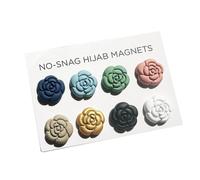 ASHLUYAK Lot de 8 paires de fermoirs hijab chic multi-usages avec fermoir magnétique - Broche sans broche - Accessoire pratique et sécurisé pour écharpe