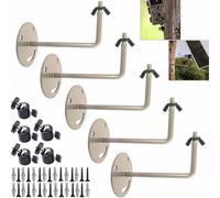 Ashoaza Support Caméra Chasse Extérieur 5 Pièces - Kit Métallique Compatible Spypoint, Bushnell, Reolink, Tête Rotative 360°, Filetage 1/4", Résistant Intempéries, 10 kg