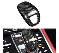 ASHOIH Couvercle Pommeau Levier Vitesse en Fibre Carbone pour Porsche Panamera (2017-2023), Patch Pommeau Levier Vitesse, Coque Protection Levier Vitesse (Patch Tête Levier Vitesse)(Color:Noir)