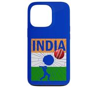 Ashoka Chakra Cricket Indien avec Drapeau Indien Coque pour iPhone 13 Pro