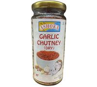 Ashoka Chutney à l'Ail Sec Indien - Condiment Vegan 150 g | Recette indienne authentique - piment moyen - avec ail, noix de coco et cacahuètes - sans produits animaux