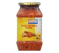 Ashoka Cornichon de curcuma frais 500 g - Parfait comme condiment d'accompagnement pour tout plat indien, mangé avec un dîner indien ou avec un petit déjeuner indien