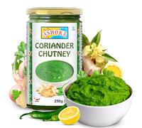 Ashoka Indian Coriander Chutney | Made with Coriander Leaves, Lime & Fresh Garlic | Authentic Indian Recipe Since 1932 | Kosher | Vegan | Medium Spiced | Great for BBQ, Wings, and Salads | 250 Grams