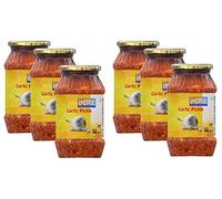 Ashoka Lot de 6 cornichons à l'ail 500 g - Parfait comme condiment d'accompagnement pour tout plat indien - À manger avec un dîner indien ou avec un petit-déjeuner indien