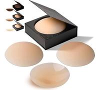 ASHOOOO Cache-tétons Adhésifs et Réutilisables pour Femme - Autocollants Forme Marguerites, Beige, Every Size