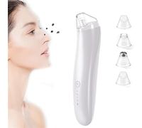 Ashopfun Luxury Confidence Extracteur de kératine, aspirateur de pores, aspirateur électrique pour le visage, avec 3 modes et 4 têtes d'aspiration (blanc)