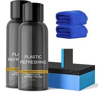 Ashopfun Plastic Revitalizing Coating Agent,Nano Plastic Refreshing Coating,Plastic Parts Refurbish Agent,Car Restorer Cream Quick Restorer, Car Plastic Restorer Prevents Drying & Aging (30ml-2pcs)