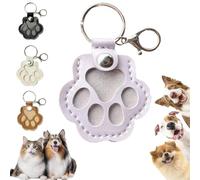 Ashopfun Porte-clés collecteur de poils de chien, joli porte-clés commémoratif en forme de patte d'animal de compagnie, porte-clés souvenir en cuir pour poils de chien, cadeau commémoratif pour sac