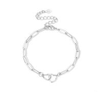 ASH'S CHOICE Bracelet Femme Argent en Cœur, Bracelets Réglables Acier Inoxydable, Plaqué en Or 14 Carats, Bracelet d'Amour, Minimalisme, Bijoux Cadeaux pour Femmes, Filles