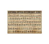 Ashtanga Vinyasa Intermediate Series Yoga Knowledge, 30,5 x 20,3 cm, affiche vintage drôle décoration murale, cadeau rétro, image en métal