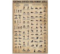 Ashtanga & Vinyasa Yoga Poster - Yoga Sequence Wall Art Chart for Practice Studio, Home Gym, Office Decor(Unframed,16x24inch(40x60cm))