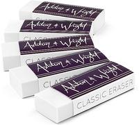 Ashton and Wright gommes classiques en plastique sans latex (White, Pack of 5)
